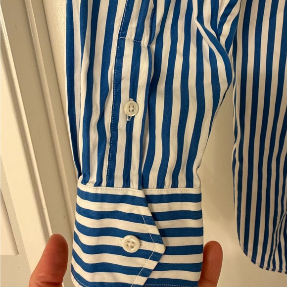 Ralph Lauren Blue and White Striped Shirt - Picture 8 of 8